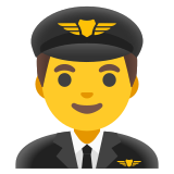 Мъж пилот - Noto Color Emoji