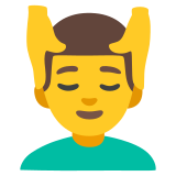 Мъж с масажирано лице - Noto Color Emoji