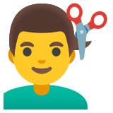 Подстригван мъж - Noto Color Emoji