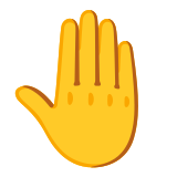 Вдигната длан - Noto Color Emoji