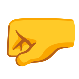 Обърнат наляво юмрук - Noto Color Emoji