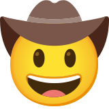 Лице с каубойска шапка - Noto Color Emoji