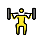 Вдигащ тежести мъж - OpenMoji