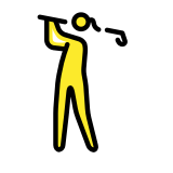 Жена, играеща голф - OpenMoji