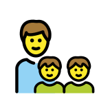 Семейство: мъж, момче, момче - OpenMoji