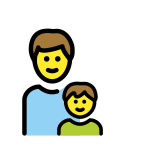 Семейство: мъж и момче - OpenMoji