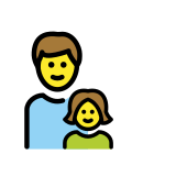 Семейство: мъж и момиче - OpenMoji