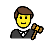 Мъж съдия - OpenMoji