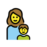 Семейство: жена и момче - OpenMoji