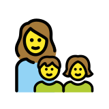 Семейство: жена, момиче, момче - OpenMoji