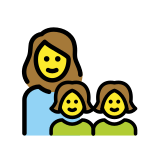 Семейство: жена, момиче, момиче - OpenMoji