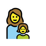 Семейство: жена и момиче - OpenMoji