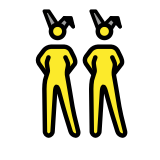 Забавляващи се жени със заешки уши - OpenMoji