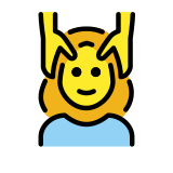 Жена с масажирано лице - OpenMoji