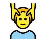 Мъж с масажирано лице - OpenMoji