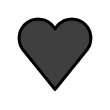 Черно сърце - OpenMoji