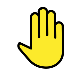 Вдигната длан - OpenMoji