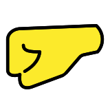 Обърнат наляво юмрук - OpenMoji