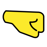 Обърнат надясно юмрук - OpenMoji