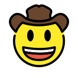 Лице с каубойска шапка - OpenMoji
