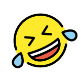 Заливащо се от смях лице - OpenMoji
