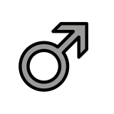 Знак за мъжки пол - OpenMoji