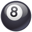 Билярдна топка 8 U+1F3B1 Билярдна топка 8 U+1F3B1