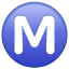 Буквата M в кръг U+24C2 Буквата M в кръг U+24C2