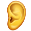 Ухо емоджи U+1F442 Ухо емоджи U+1F442