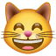 Хилеща се котка Facebook U+1F638 Хилеща се котка Facebook U+1F638