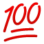 100 емоджи U+1F4AF 100 емоджи U+1F4AF
