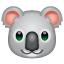 Коала смайли U+1F428 Коала смайли U+1F428