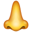 Нос емоджи U+1F443 Нос емоджи U+1F443