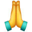 Молещ се човек U+1F64F Молещ се човек U+1F64F