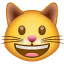 Емоджи смееща се котка U+1F63A Емоджи смееща се котка U+1F63A
